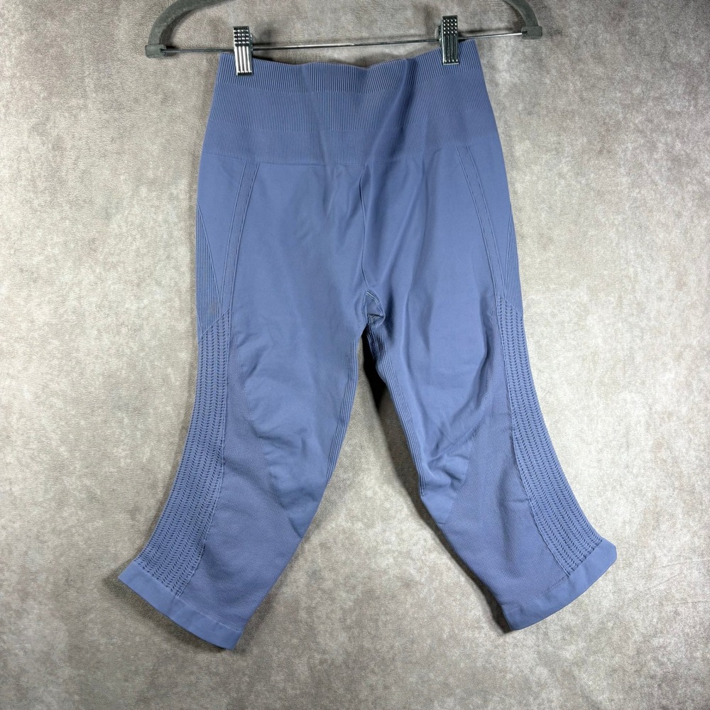 Lululemon Leggings Womens Size 4 Blue High Rise Seamless Crop Mesh Gym Active